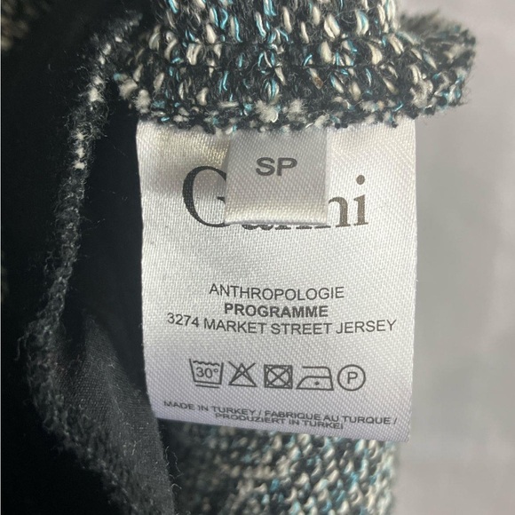 Ganni Anthropologie Pinnacle Textured Knit Ruffle Neck Dress with Pockets - Picture 9 of 9